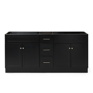 ARIEL BATH Hamlet 72" Double Bathroom Vanity Base Only
