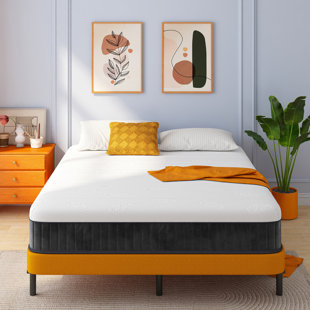 Alwyn Home Innerspring Mattress Medium Hybrid Mattress in a box With Certipur-US Certified Pocket Spring, Pressure Relief, and Motion Isolation