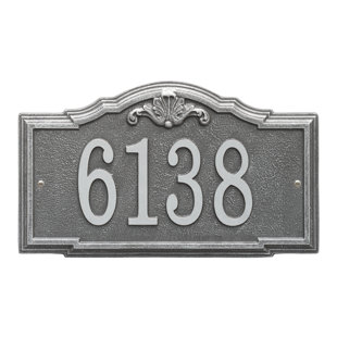 WHITEHALL PRODUCTS Gatewood Personalized Standard 1-Line Wall Address Plaque
