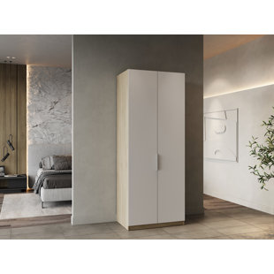 17 STORIES Novaly 2 Door Manufactured Wood Wardrobe