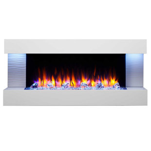 SimpliFire Format Floating Mantel Wall Mount Electric Fireplace