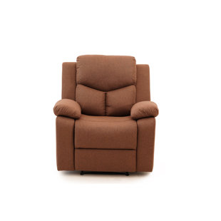 EASCOM Upholstered Soft Fabric Large Overstuff Recliner By Safety Motion