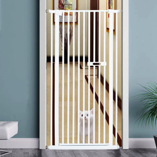 TUCKER MURPHY PET™ Edibe Metal Pressure Mounted Pet Gate With Door