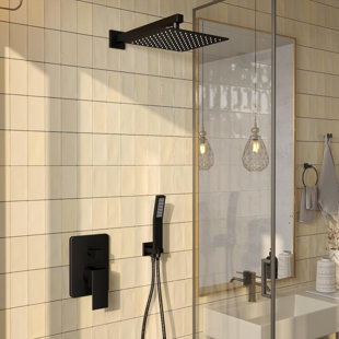 HOMGOO Complete Shower System,Shower Faucet Set with 10" Rain Shower head and Handheld Shower Head Set