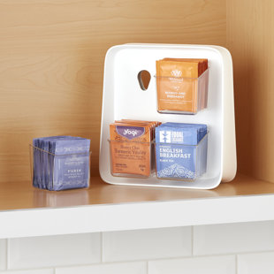YouCopia® TeaStand® 80-Bag Tea Bag Cabinet Organizer and Caddy with Removable Bins