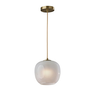 JOSS & MAIN Hazelhurst 1 - Light Antique Brass Sphere Pendant