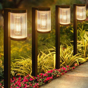 CG INTERNATIONAL TRADING Matte Black Solar Powered Integrated LED Pathway Light
