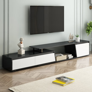 BRAYDEN STUDIO® Clina Modern Minimalist Rectangle Extendable TV Stand TV Cabinet for Living Room