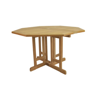SKYLINE DECOR 47'' Solid Wood Octagonal Portable Folding Table