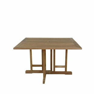 SKYLINE DECOR Skyline 47'' Solid Wood Round Portable Folding Table