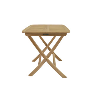 SKYLINE DECOR 24'' Solid Wood Square Portable Folding Table