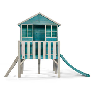 Plum 160cm W x 194cm D Outdoor Wood Playhouse And Slide