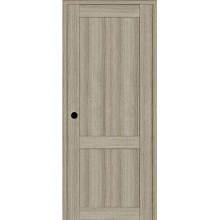 BELLDINNI 2 Panel Shaker DIY-Friendly Manufactured Wood Composite Left Hand or Right Hand Single Prehung Door