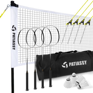 OXYGIE Patiassy Professional Badminton Set with 4 Rackets and 4 Shuttlecocks