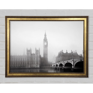CLASSICLIVING Morgennebel über London T - Einzelne Bilderrahmen Kunstdrucke
