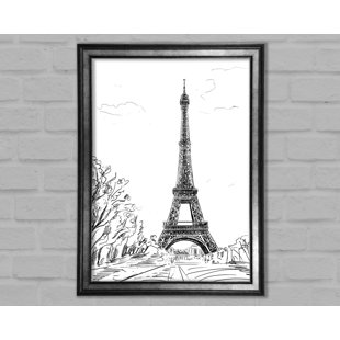 LILY MANOR Eiffelturm Liebe 6 - Einzelne Bilderrahmen Kunstdrucke