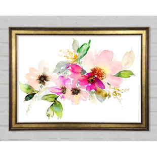 CLASSICLIVING Die Aquarell-Blumenmalerei - Einzelner Bilderrahmen Kunstdrucke