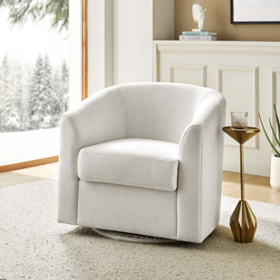 WADE LOGAN® Amiir Swivel Barrel Chair Built-in Pocket Spring