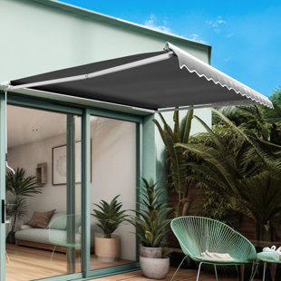 Edrosie Inc 12'/13'W x 10'D Retractable Patio Awnings