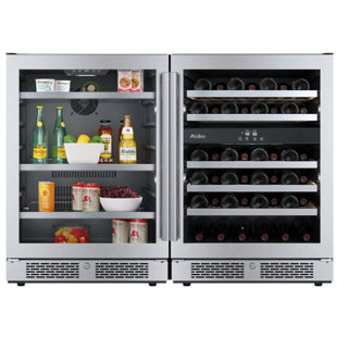 AVALLON 45 Bottle and 140 Can Triple Zone Freestanding Wine Refrigerator