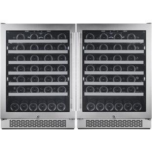 Avallon Dual Zone 48'' Freestanding 106 Bottle and 95 Can Wine & Beverage Refrigerator with French Doors