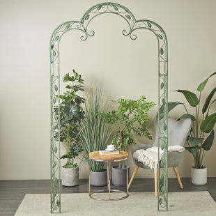 COLE & GREY 54'' W x 15'' D Metal Arbor in Green