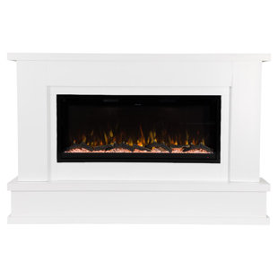 Modern Ember Patton 64" Mantel Package with 42" Electric Fireplace - Works w/ Alexa and Google Asst