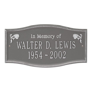 WHITEHALL PRODUCTS Alexandria 'In Memory of' Memorial Plaque