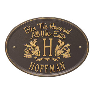 WHITEHALL PRODUCTS Bless Our Home4-Line Wall Address Plaque