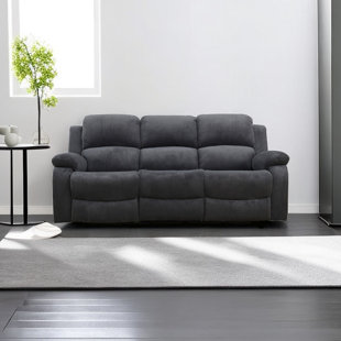 CHANGHE TRADING INC Jac- Dark Grey Flannel Living Room Recliner Sofa