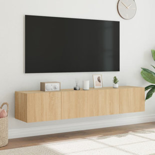 DEVIDAXL 31 x 80 x 35_vidaXL TV wall cabinets with LED lights. 2 pieces. Sonoma oak 80 x 35 x 31cm (Set of 2)