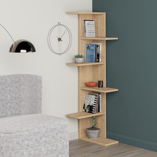 ZIPCODE DESIGN Saso Corner Bookcase 5-Tier Storage Unit