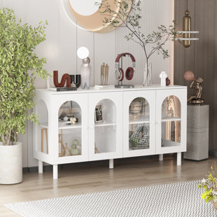 MORINOME 29.7'' H x 55.1'' W Wood Display Case