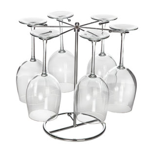BAR ORIGINALE Tabletop Wine Glass Rack in Silver