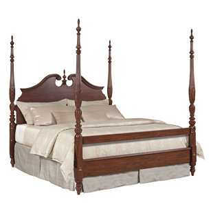 CANORA GREY Solvig Solid Wood Four Poster Bed