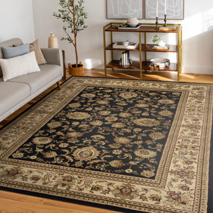 ASTORIA GRAND Clarence Oriental Black/Beige Area Rug