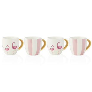 Jill Zarin Flamingo Espresso Mug, Set Of 4 (Set of 4)