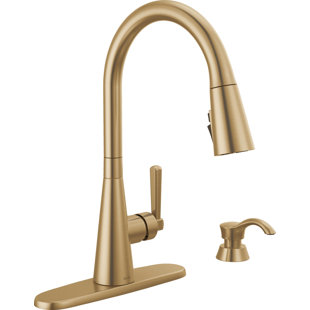 DELTA Boyd Pull Down Sprayer Kitchen Sink Faucet with Matching Soap Dispenser