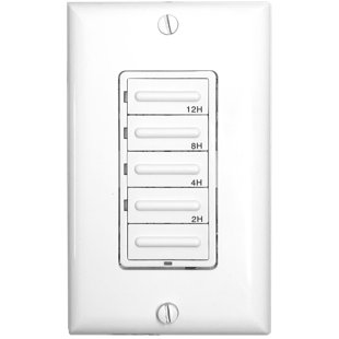 AMBA Hardwired Countdown Timer by Levition 15 amp Leviton DT112-1LW 2hr/4hr/8hr/12hr Countdown Timer