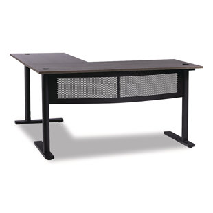 WORKSPACE BY ALERA® L-Shaped Metal Base Writing Desk