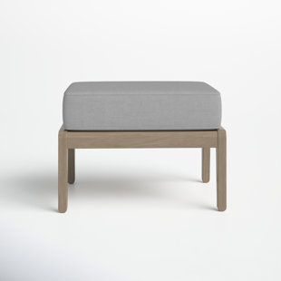 JOSS & MAIN Ojai Acacia Outdoor Ottoman with Cushion