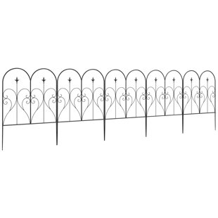 CLASSICLIVING Alorie 81cm H x 305cm W Metal Fence Panels Included