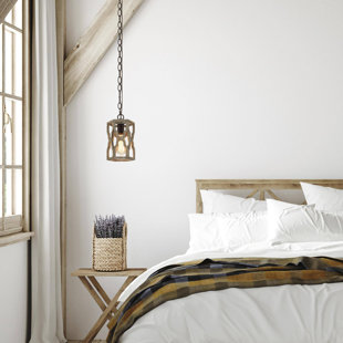 LALUZ 1 - Light Single Mini Geometric Wooden Pendant