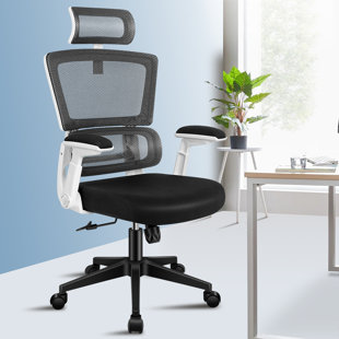 ELFORDSON ALFORDSON Bürostuhl Ergonomisch Schreibtischstuhl Netzstuhl Drehstuhl Weiß