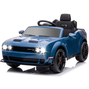 NEECHIPRO 12V Licensed Dodge Challenger Battery Powered Kids Ride on Car Toy with Remote Control