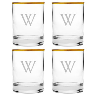 Susquehanna Glass 4 - Piece Glass Whiskey Glass Glassware Set (Set of 4)