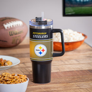 Evergreen Enterprises, Inc 40oz. NFL Vacuum Insulated Stainless Steel Travel Tumbler with Straw