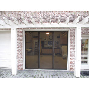 LIFESTYLE SCREENS THE MOST VERSATILE GARAGE SCREEN ON THE PLANET 8' High Single Car Garage 6'W x 8'H Garage Door Screen with Passage Door