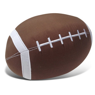 BECO HOME Footbal Embroidered Throw Pillow