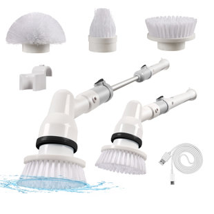 LOVOIN 360° Rotary Electric Scrubber, Hand-Held Cordless, 3 Replaceable Brush Heads, Bathroom, Living Room